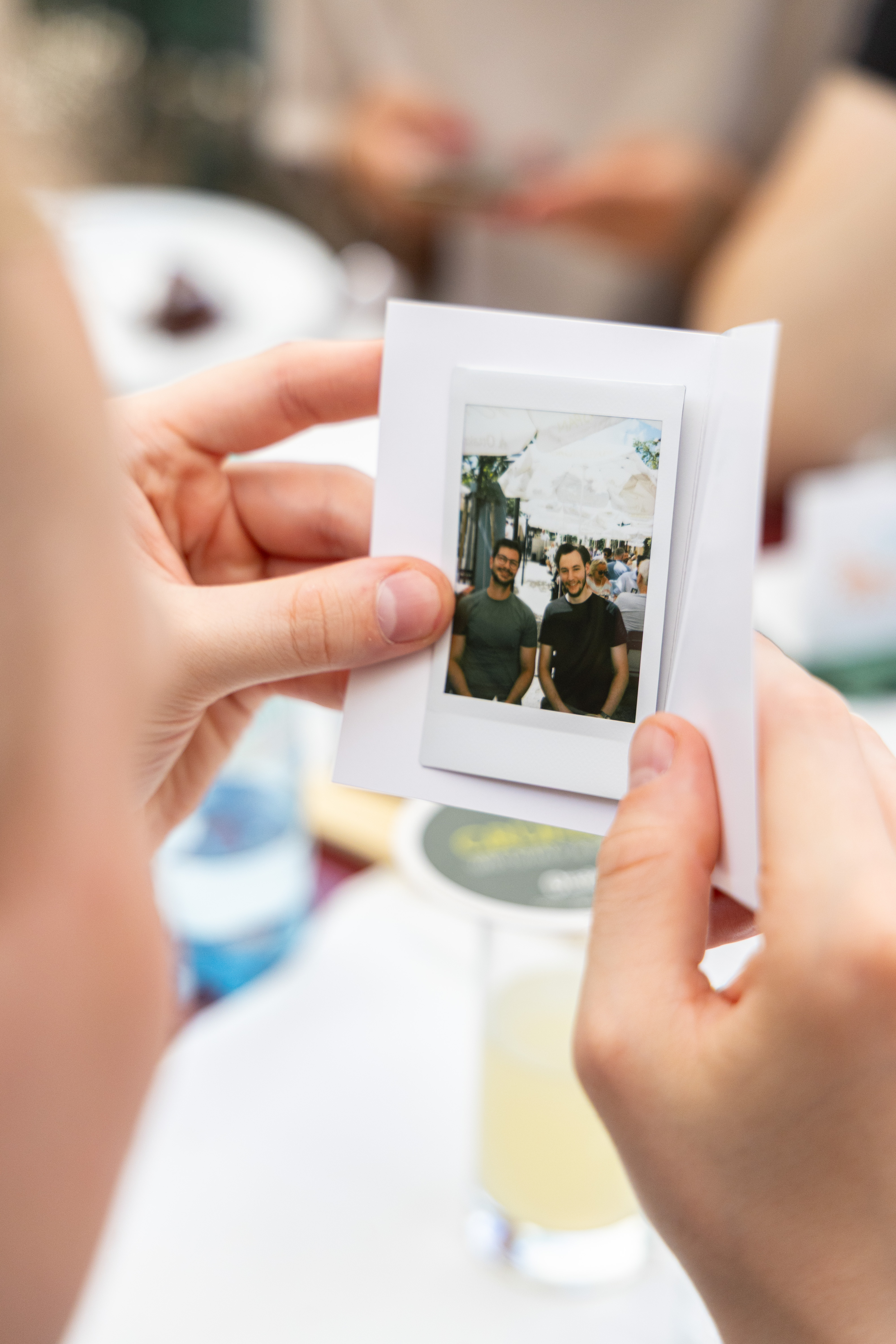 Polaroid-Erinnerungsfoto der Sommertour